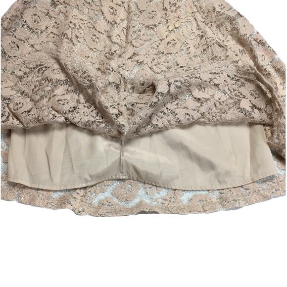 Forever 21 Skirt Light Pink Crochet Lace Mini Juniors XS Skater Skirt Circle - Picture 6 of 7